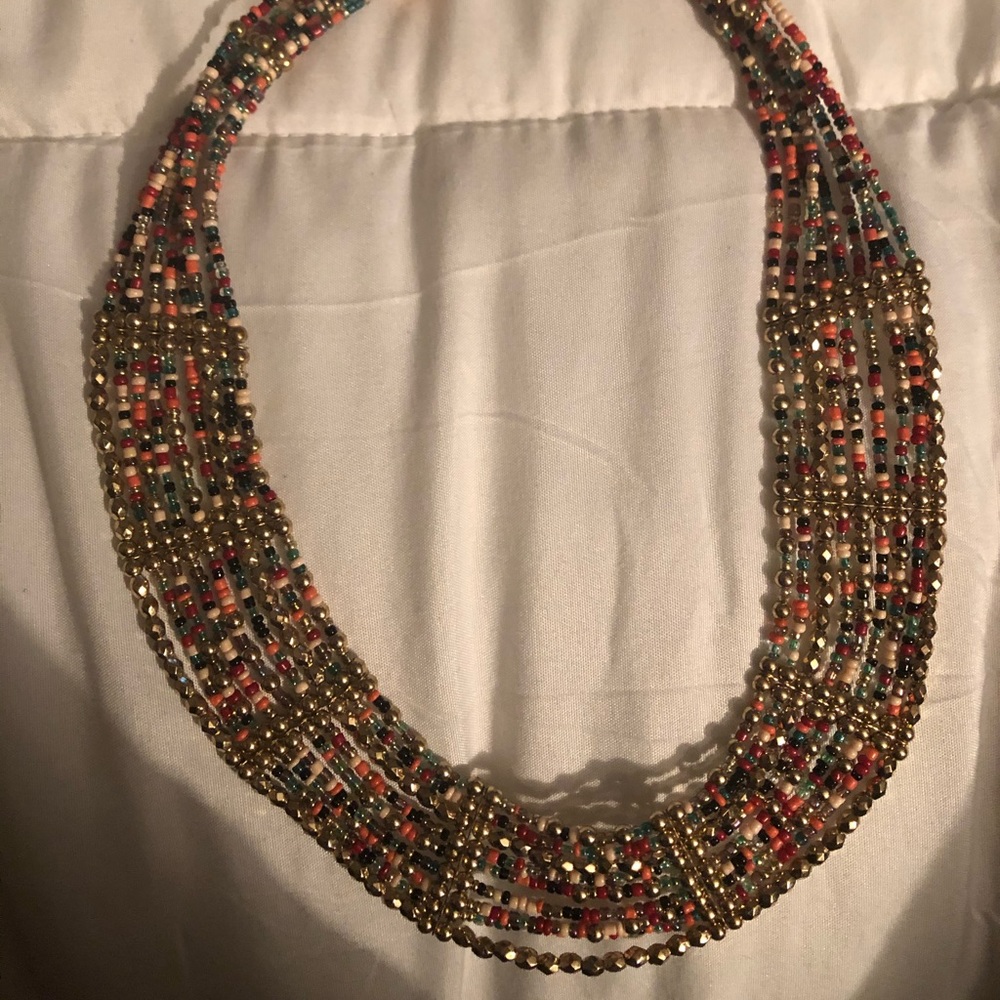 Beaded statement necklace